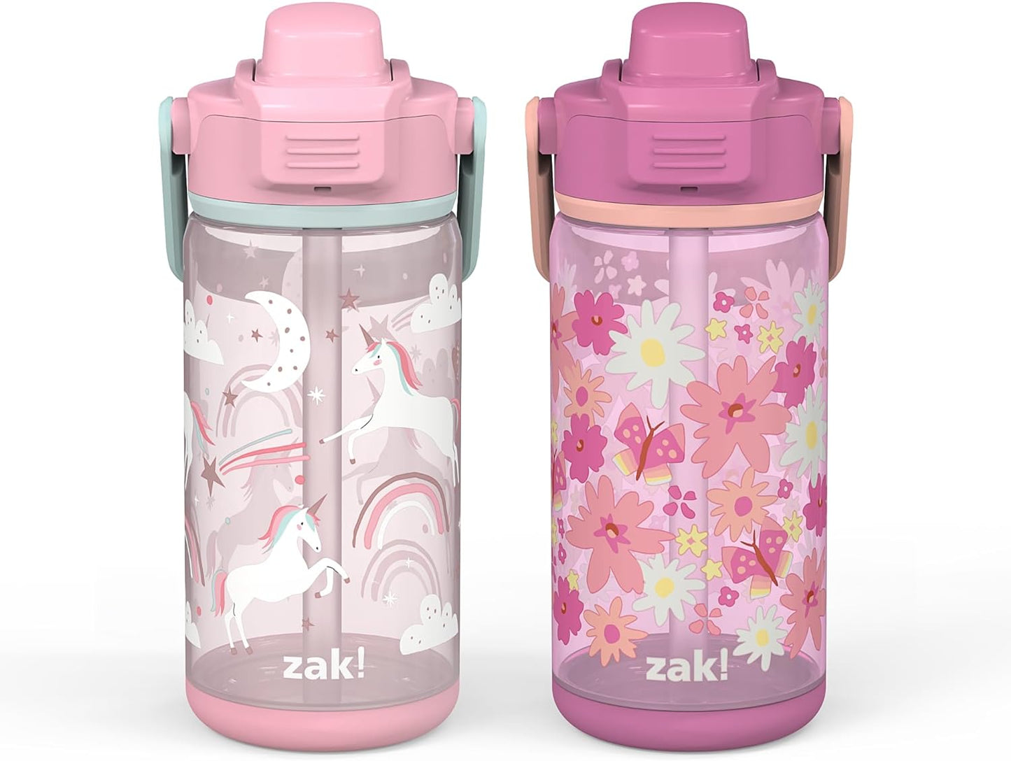 Zak Juego de 2 botellas de 16 onzas cada una, plástico duradero