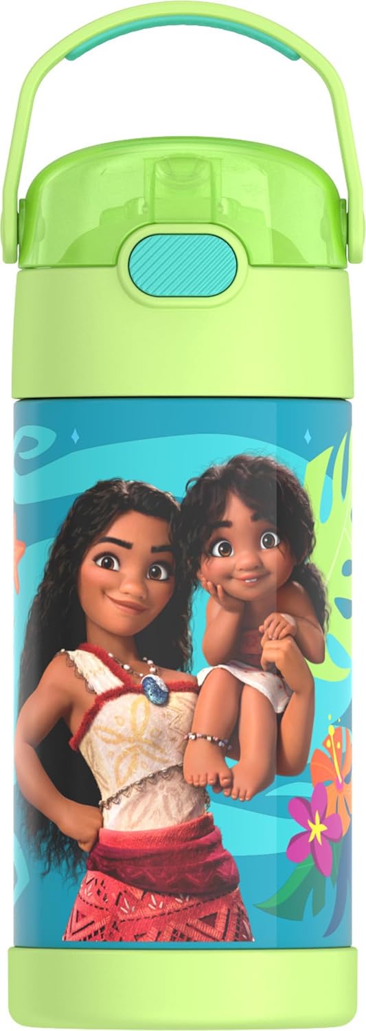THERMOS FUNTAINER - Botella de agua con pajilla, 12 onzas