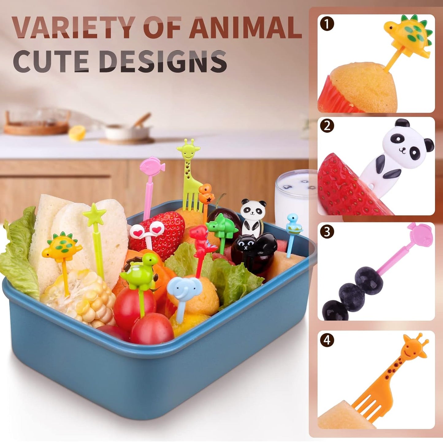 160PCS Mini tenedores para meriendas creativas