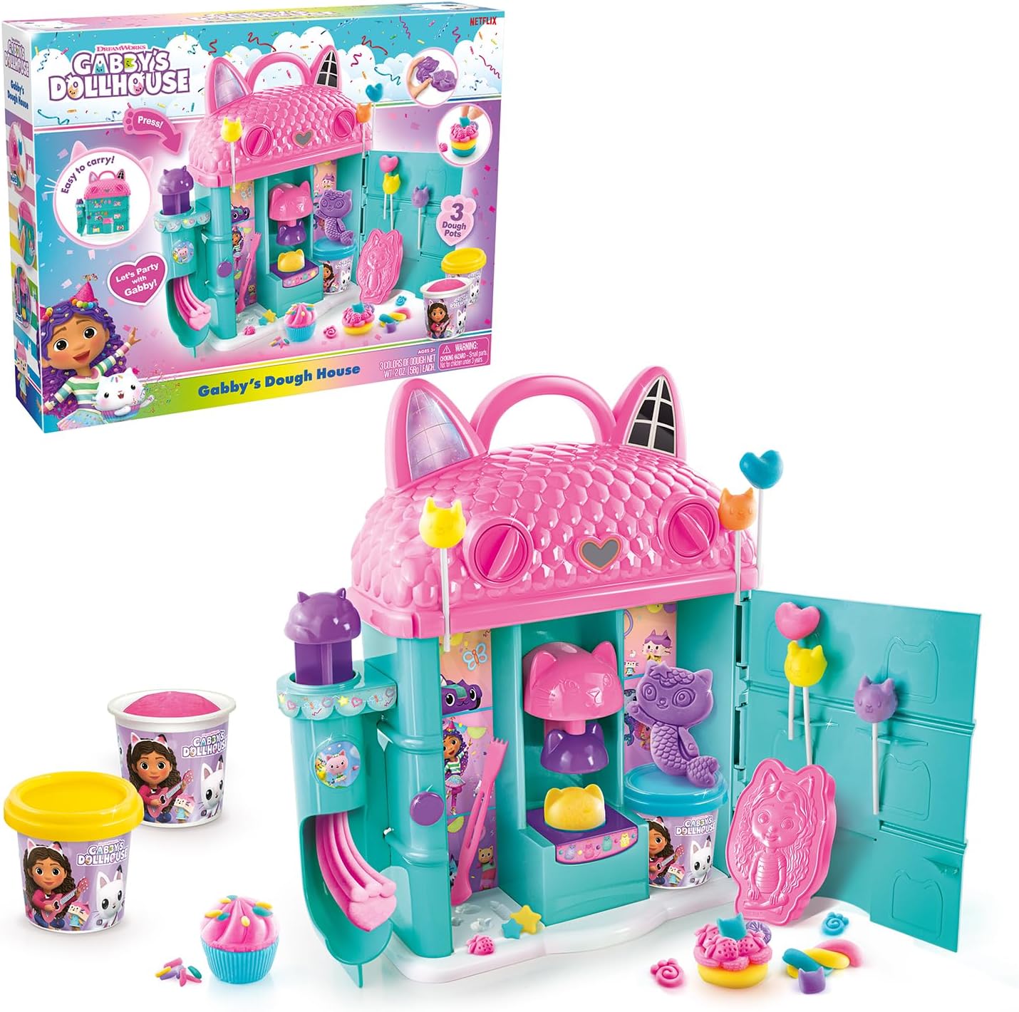 Gabby’S Dollhouse Esculpiar, moldear y dar forma a la masa colorida