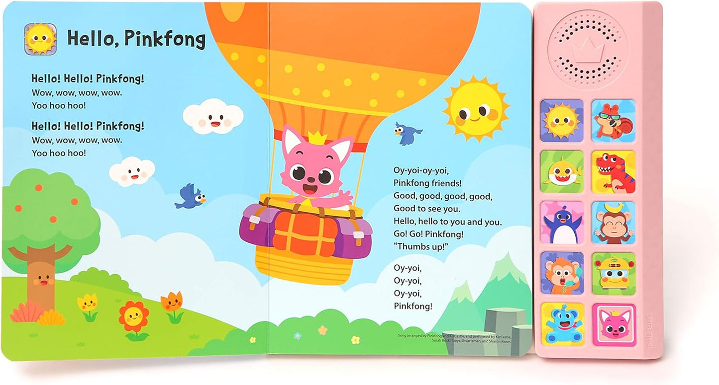 Pinkfong Libro de sonido de 10 botones para cantar Juguete Baby Shark