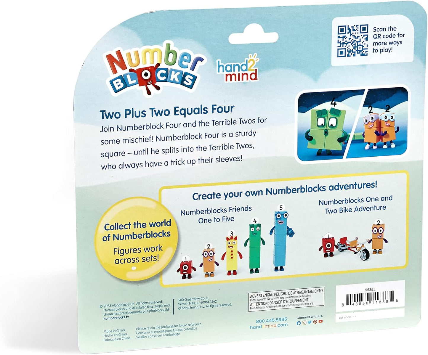 hand2mind Numberblock Dos y Cuatro