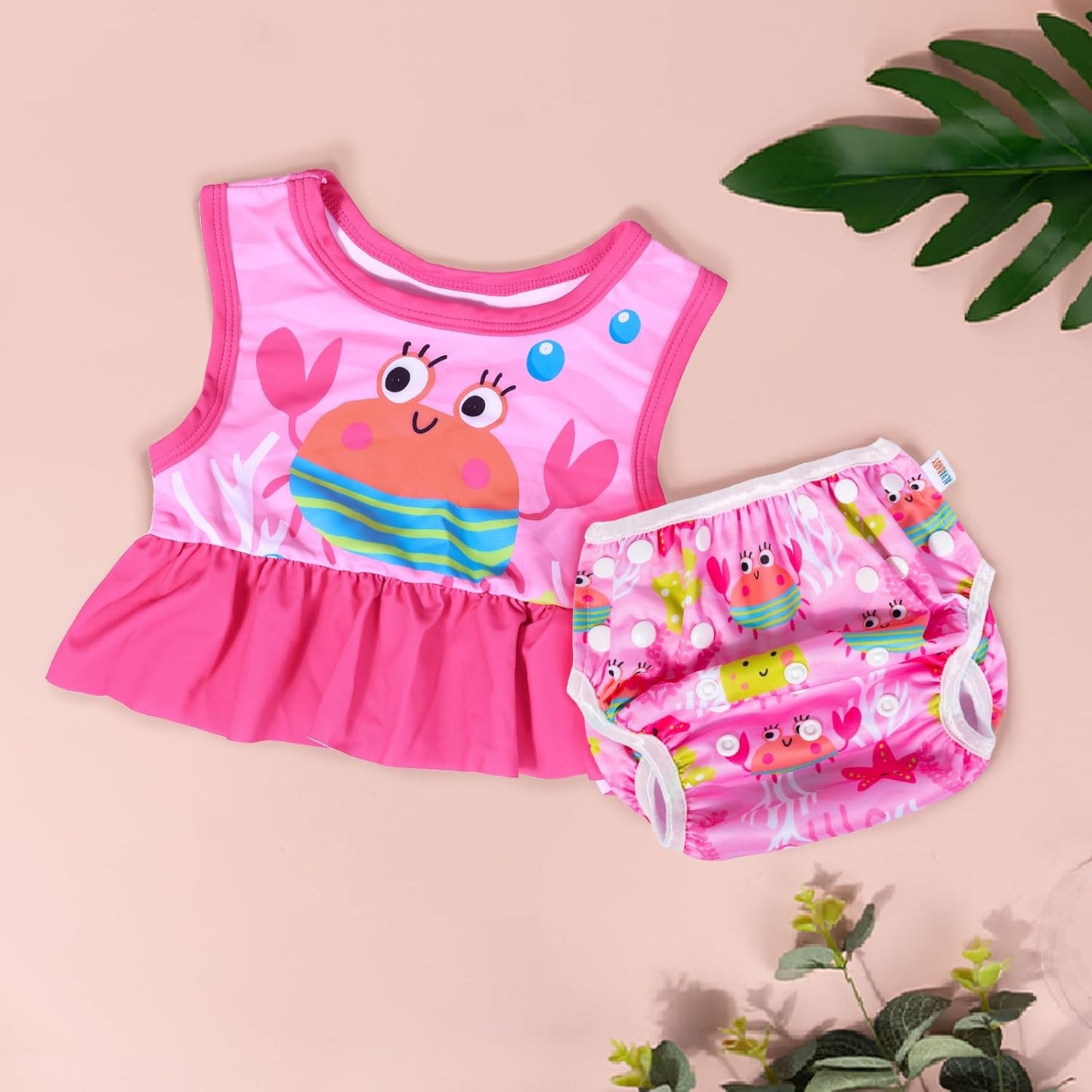ALVABABY Traje de baño pañal de natación reutilizable