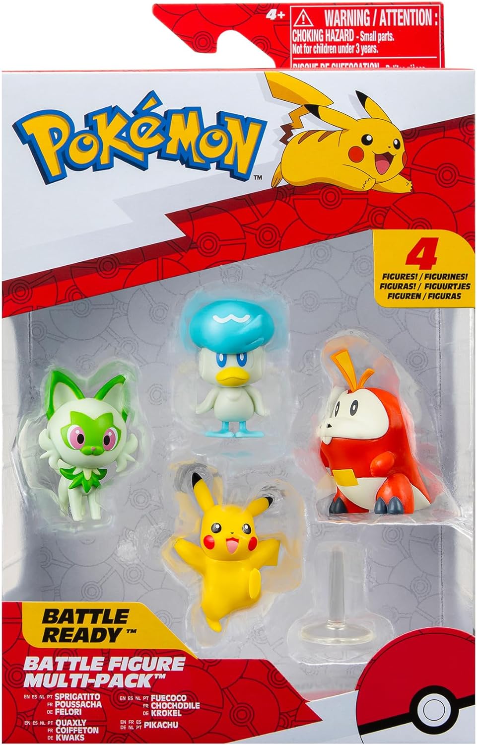 Pokémon Paldea Battle Figure 4 Pack – Incluye figuras de batalla