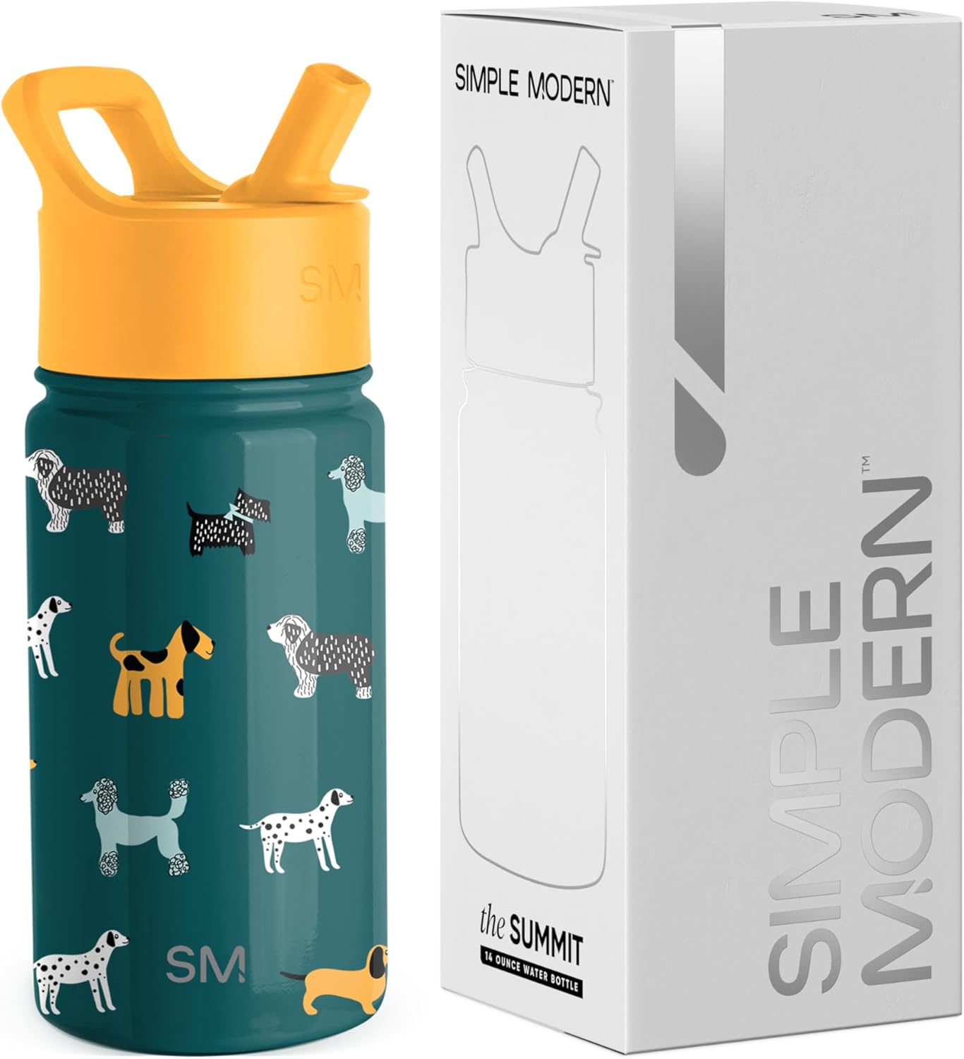Simple Modern Botella de agua de acero inoxidable 14 onzas
