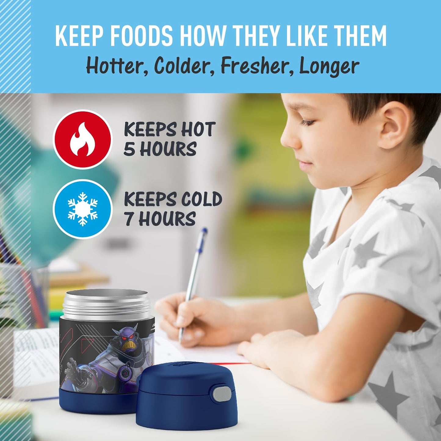 THERMOS FUNTAINER - Tarro de comida de acero inoxidable Lightyear