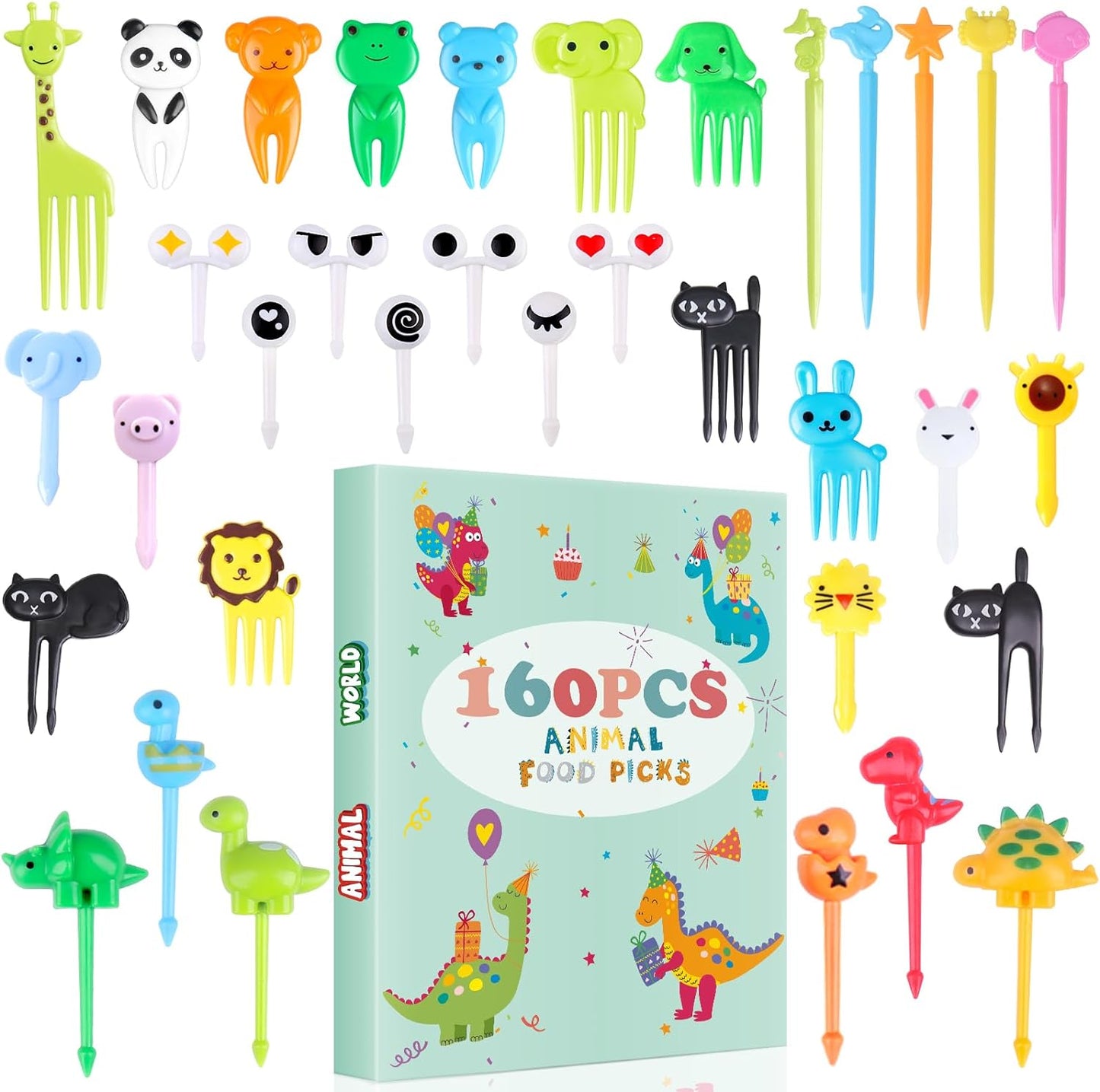 160PCS Mini tenedores para meriendas creativas