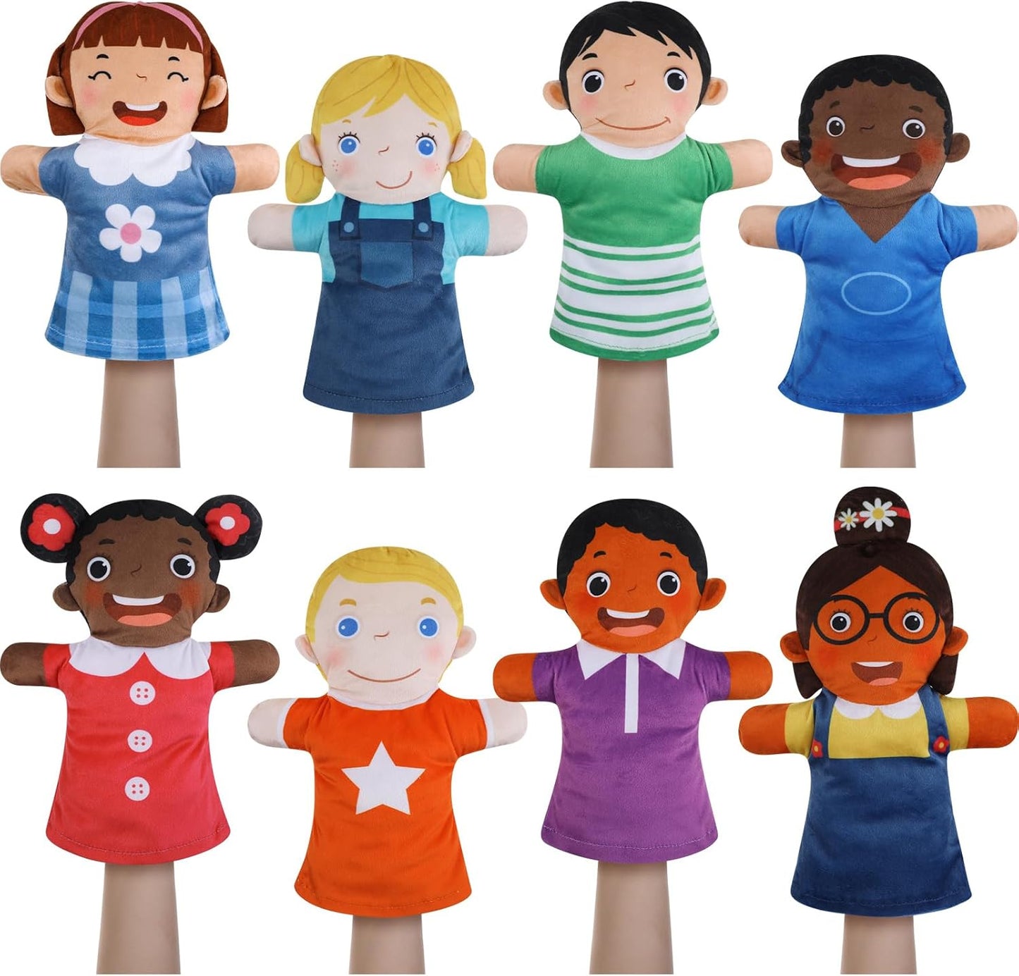 8 títeres de mano para niños