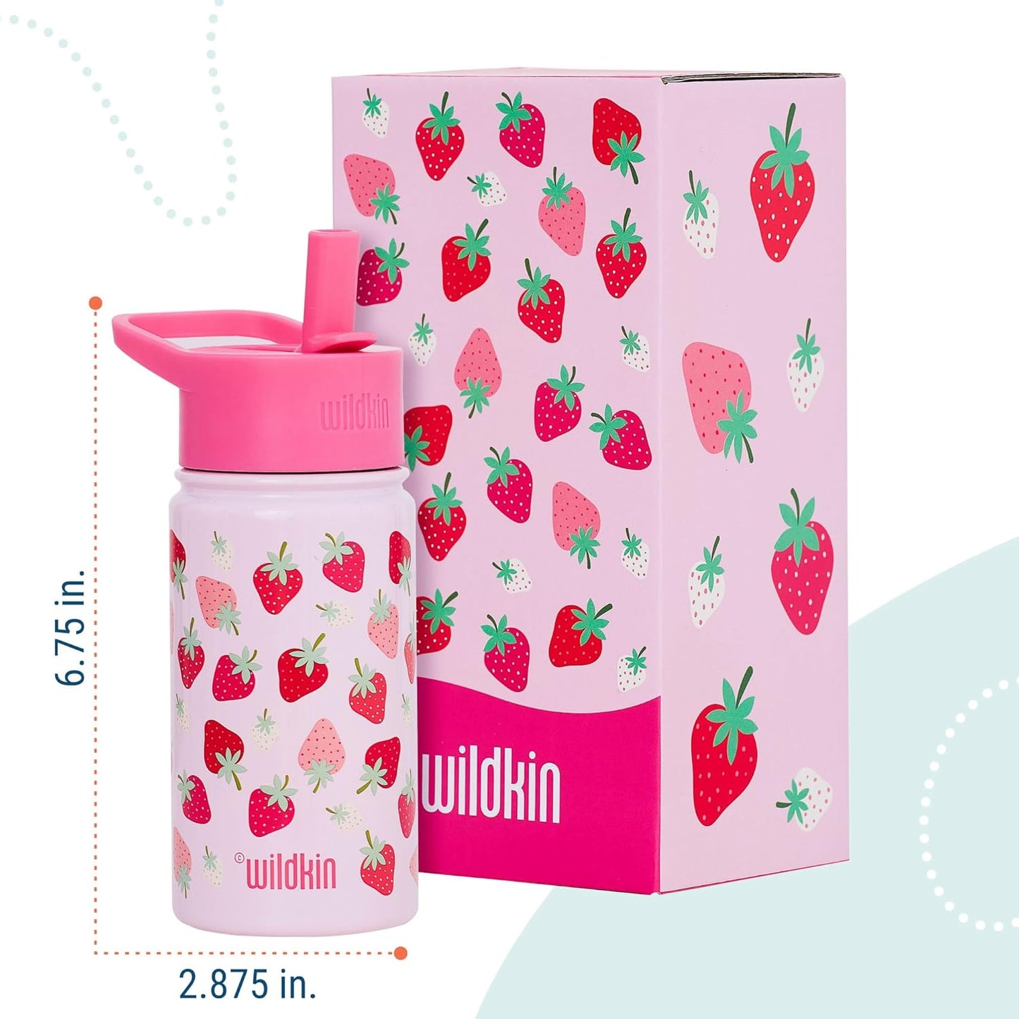 Wildkin Botella de agua de acero inoxidable 14 Onz