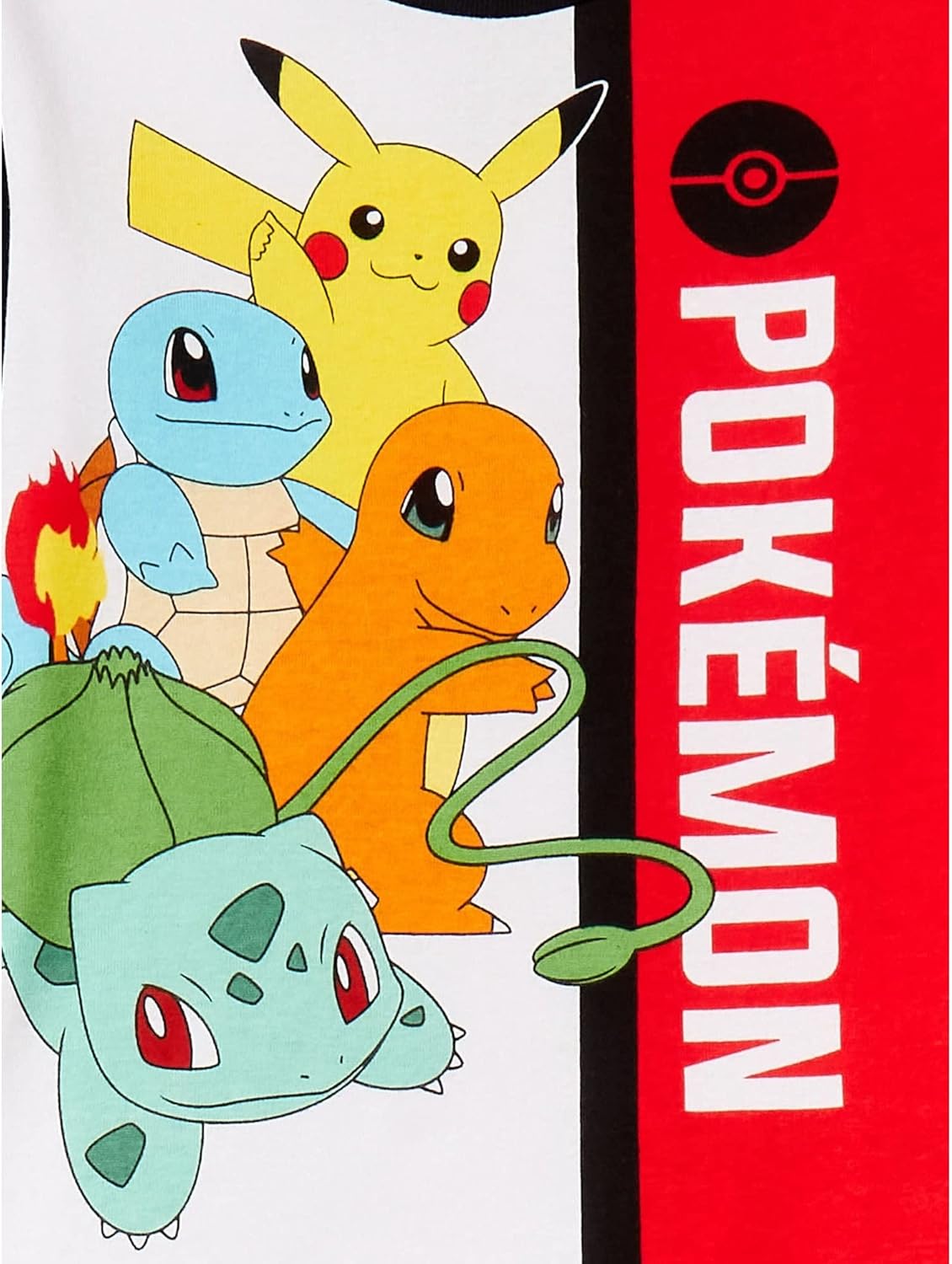 Pokemon Conjunto de pijama Pikachu para niños, pijama de 4 piezas