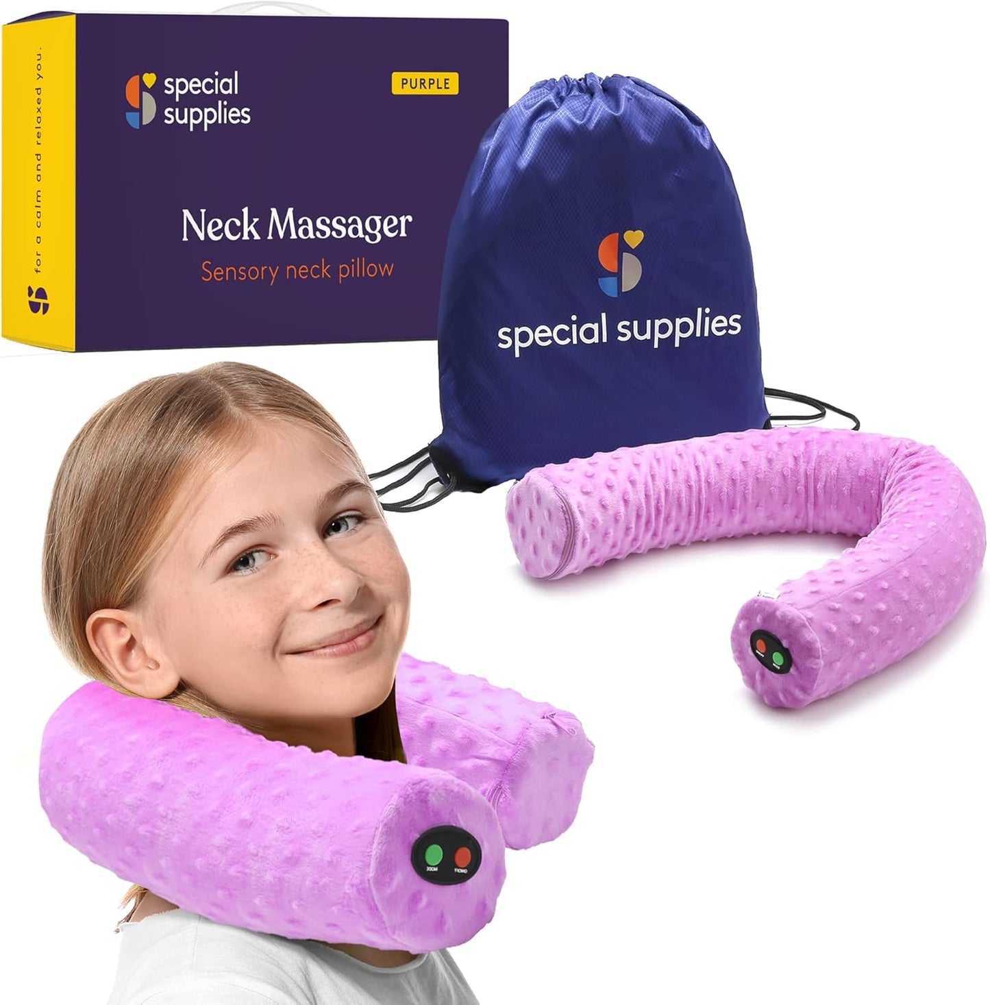 Almohada sensorial vibratoria para el cuello