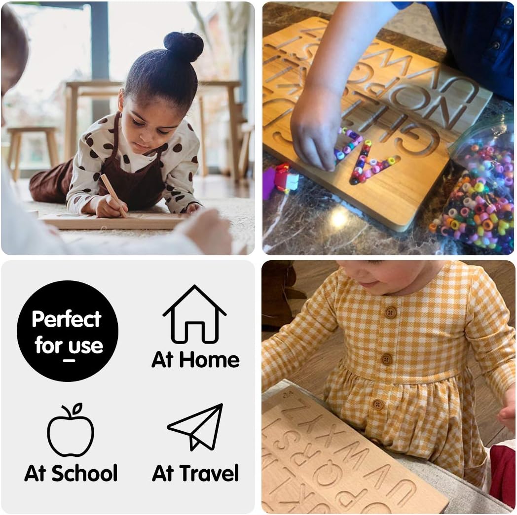 Tabla de trazado del alfabeto y números Montessori