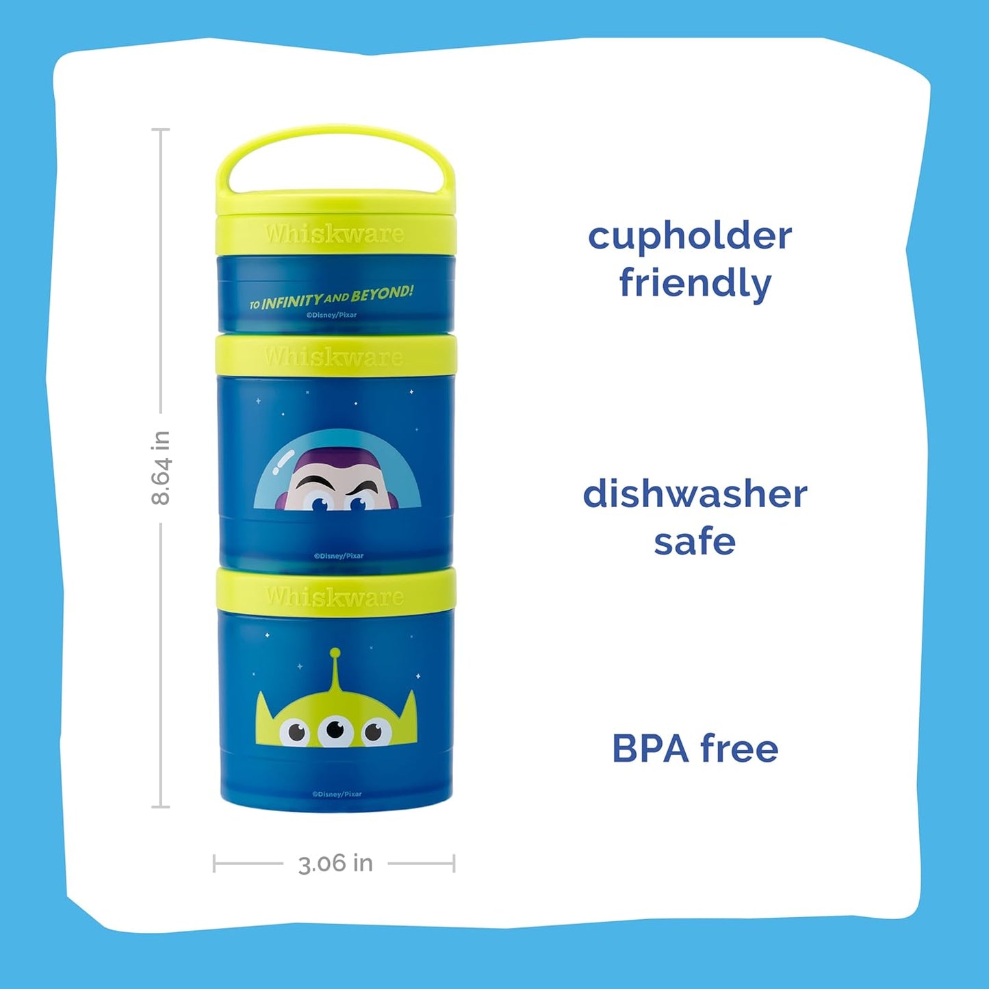 Whiskware Disney Pixar - Recipientes apilables Toy Story Buzz Lightyear