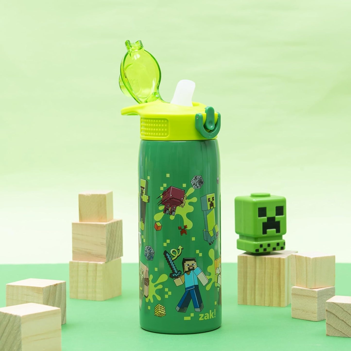 Zak Designs botella de agua de acero inoxidable de 19 onzas