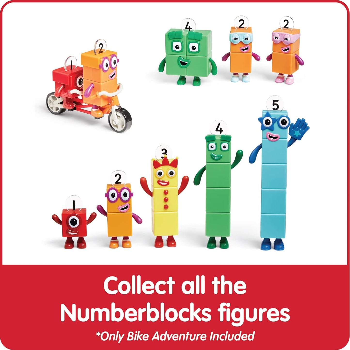 Numberblocks Uno y Dos con Bici