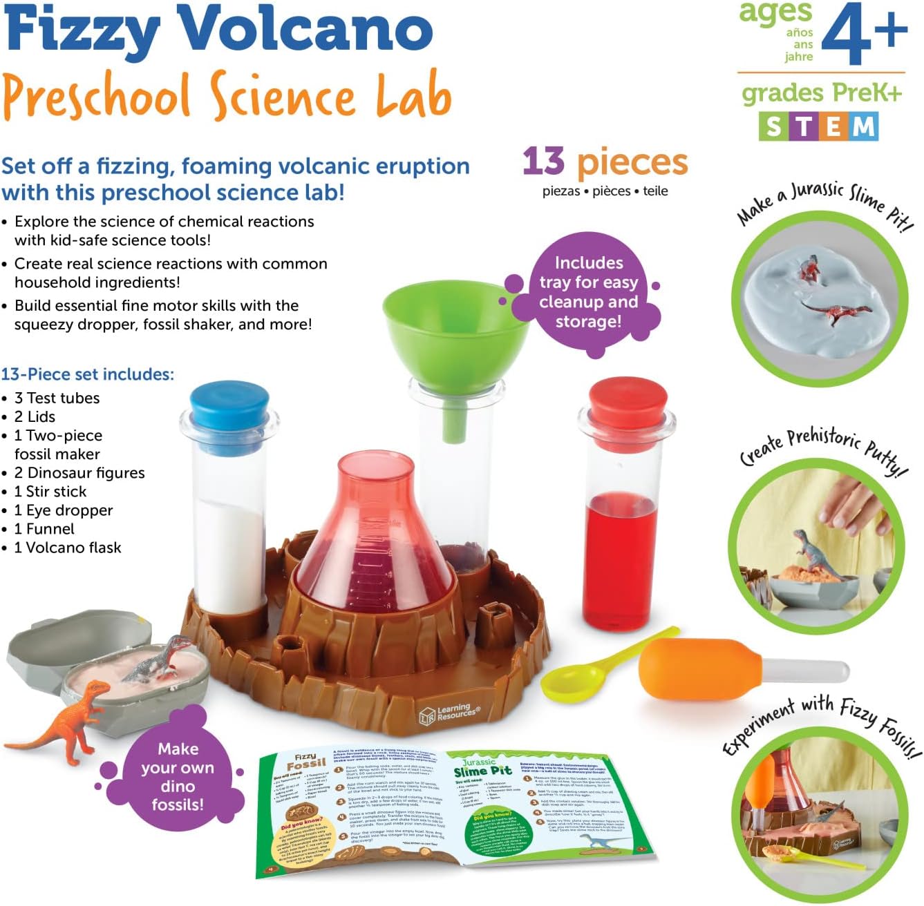 Kit de ciencia de volcán efervescente