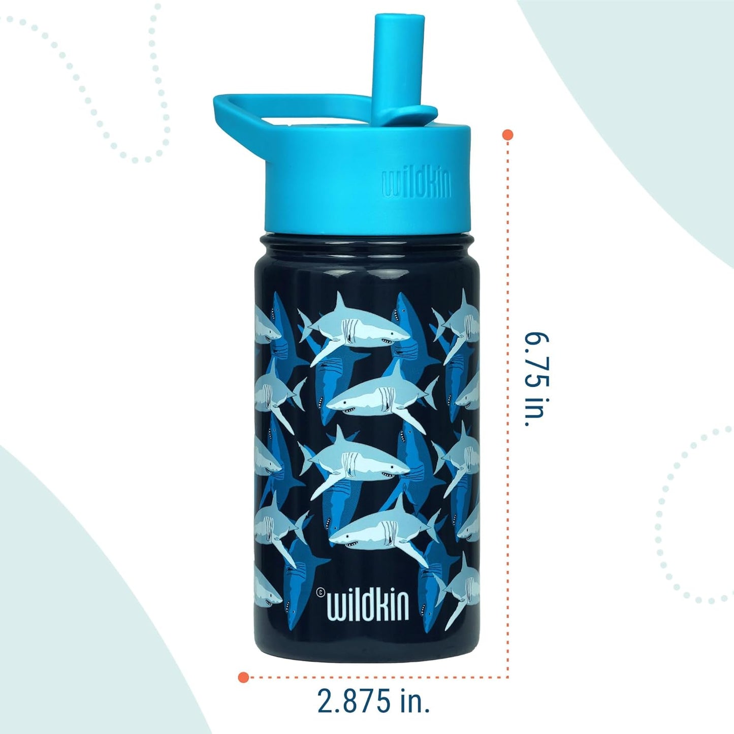 Wildkin Botella de agua de acero inoxidable 14 Onz