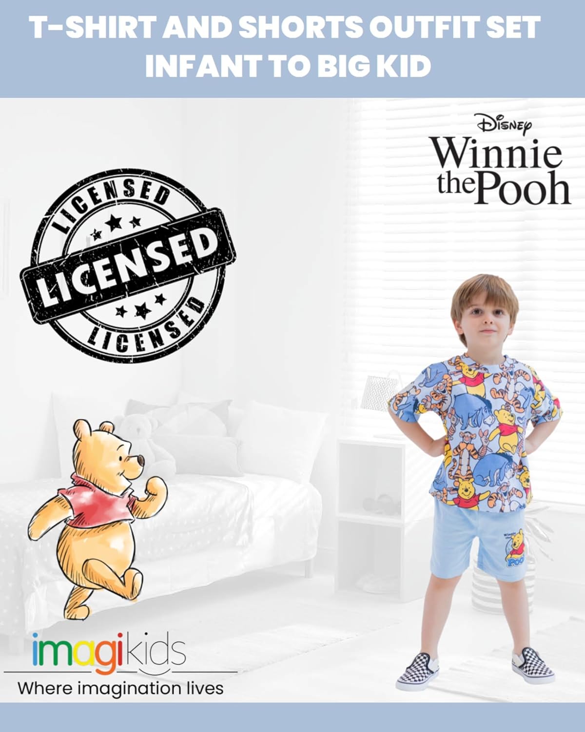 Winnie The Pooh Piglet Tigger - Conjunto de camiseta y pantalones