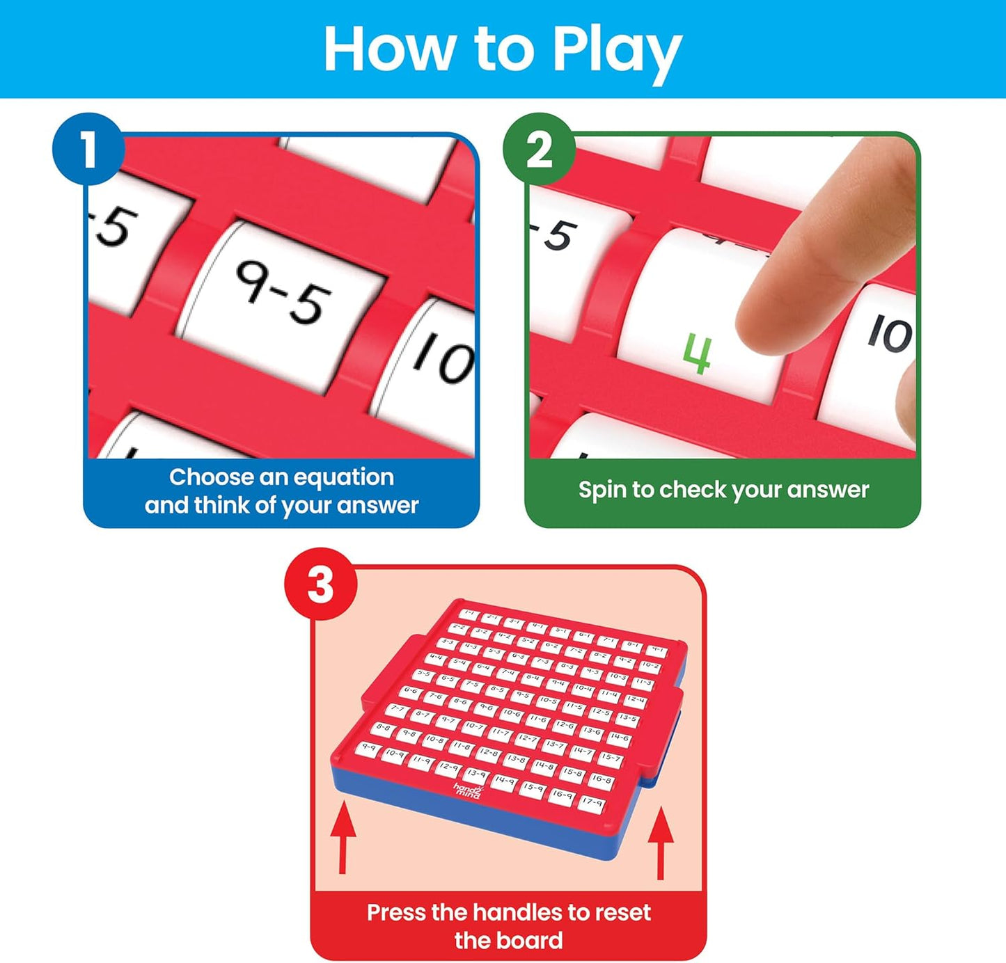 hand2mind Tabla de práctica de resta