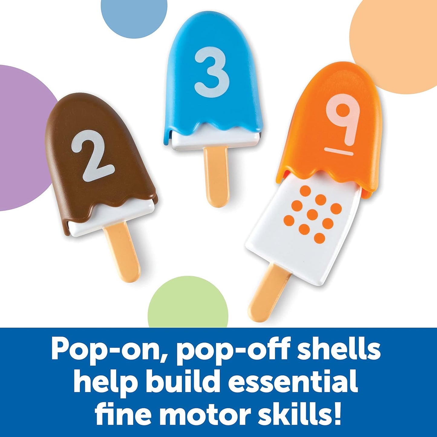 Paletas con números Number Pops para recursos de aprendizaje, de Learning Resources