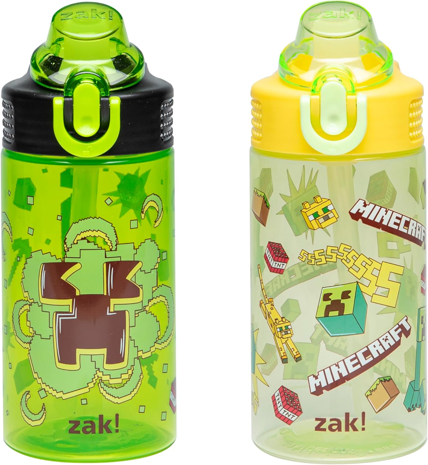 Zak Designs Cubierta de plástico duradera (16 onzas, juego de 2 unidades)
