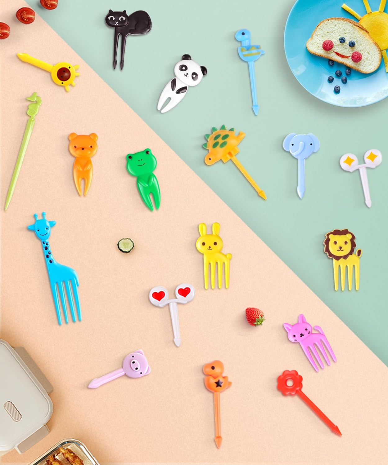 160PCS Mini tenedores para meriendas creativas