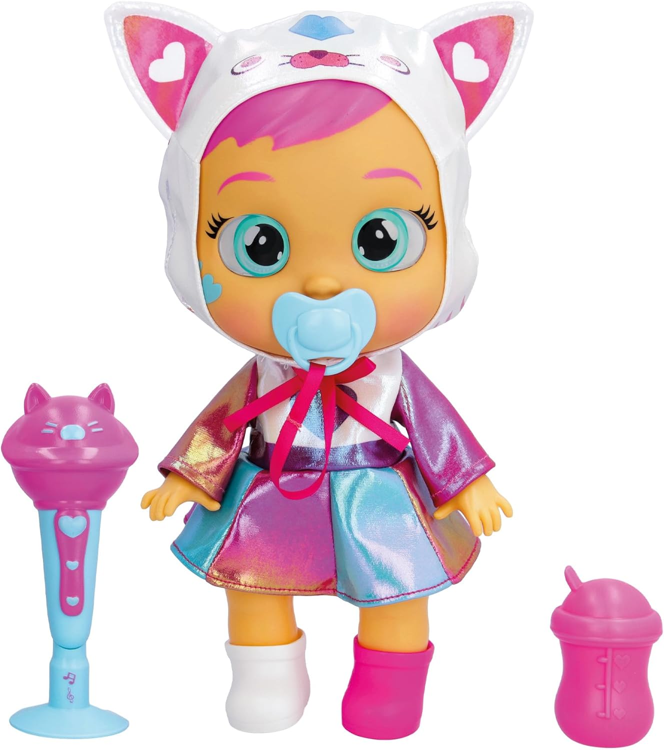 Cry Babies Stars Singing Daisy - Muñeca de bebé cantante de 12 pulgadas, reproduce más de 15 sonidos