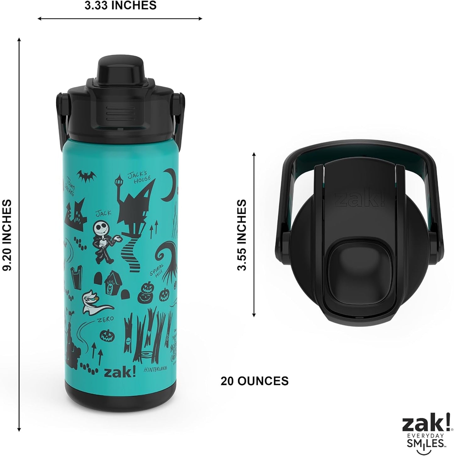zak Botella aislada acero inoxidable 20 onzas