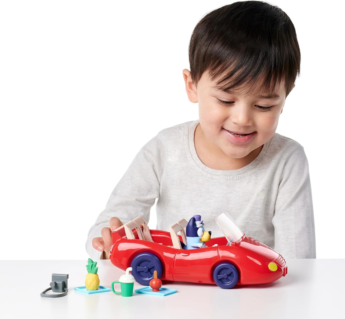 Bluey Paquete de vehículos y figuras, Escape Convertible con figura