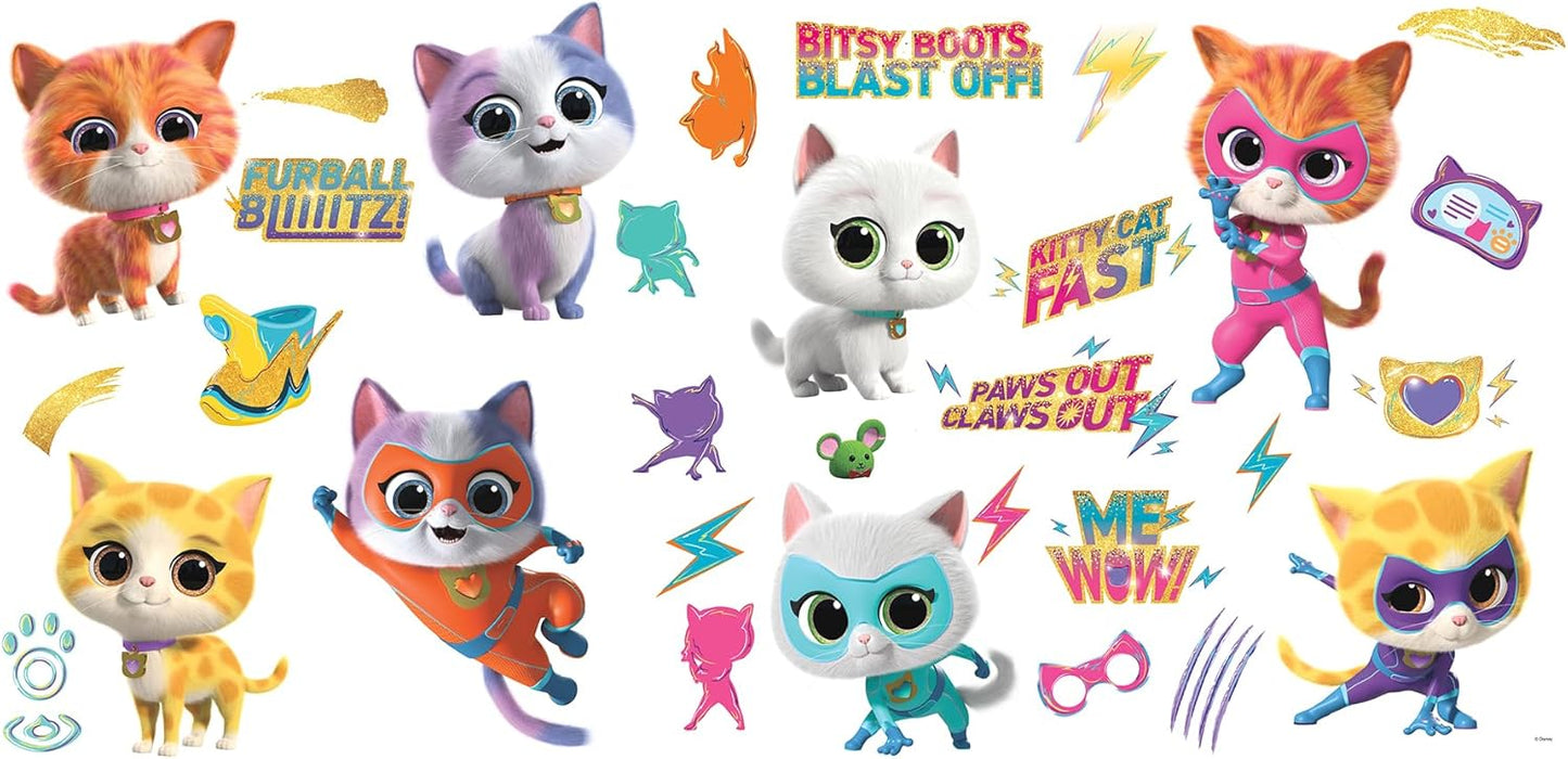 SuperKitties - Calcomanías de pared para despegar y pegar
