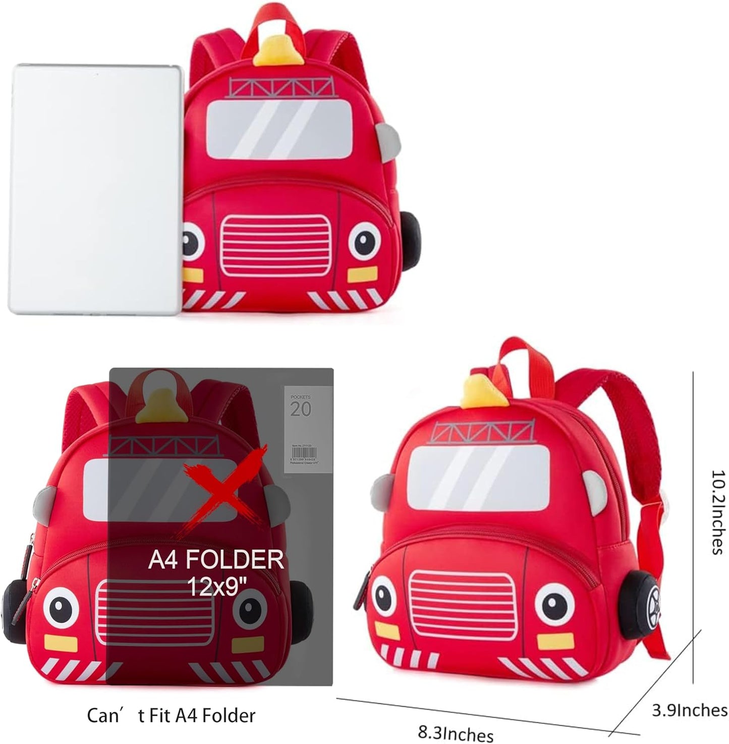Mochila preescolar 10.2 Pulgadas de alto