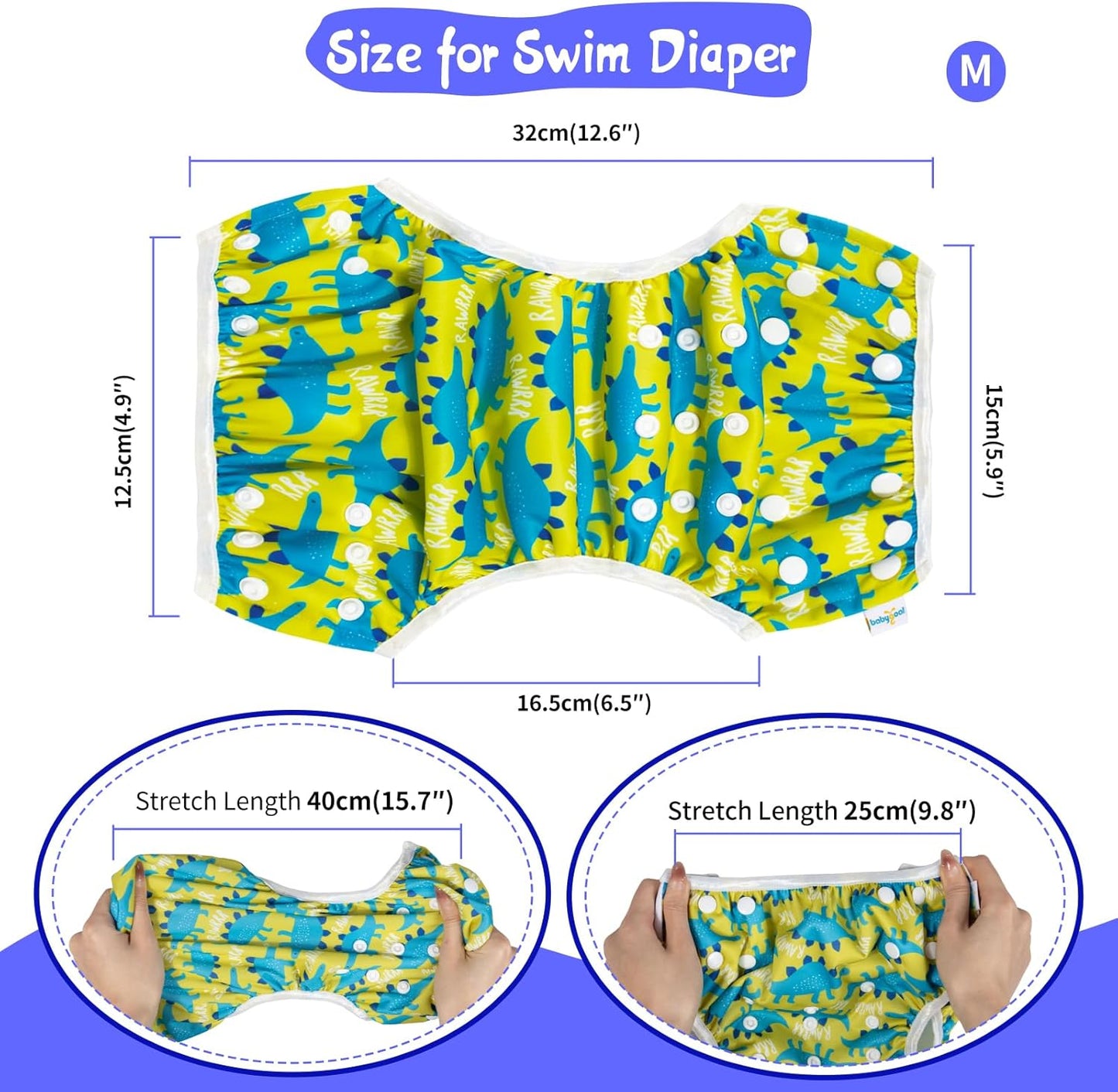 Trajes de baño para bebés babygoal con pañal