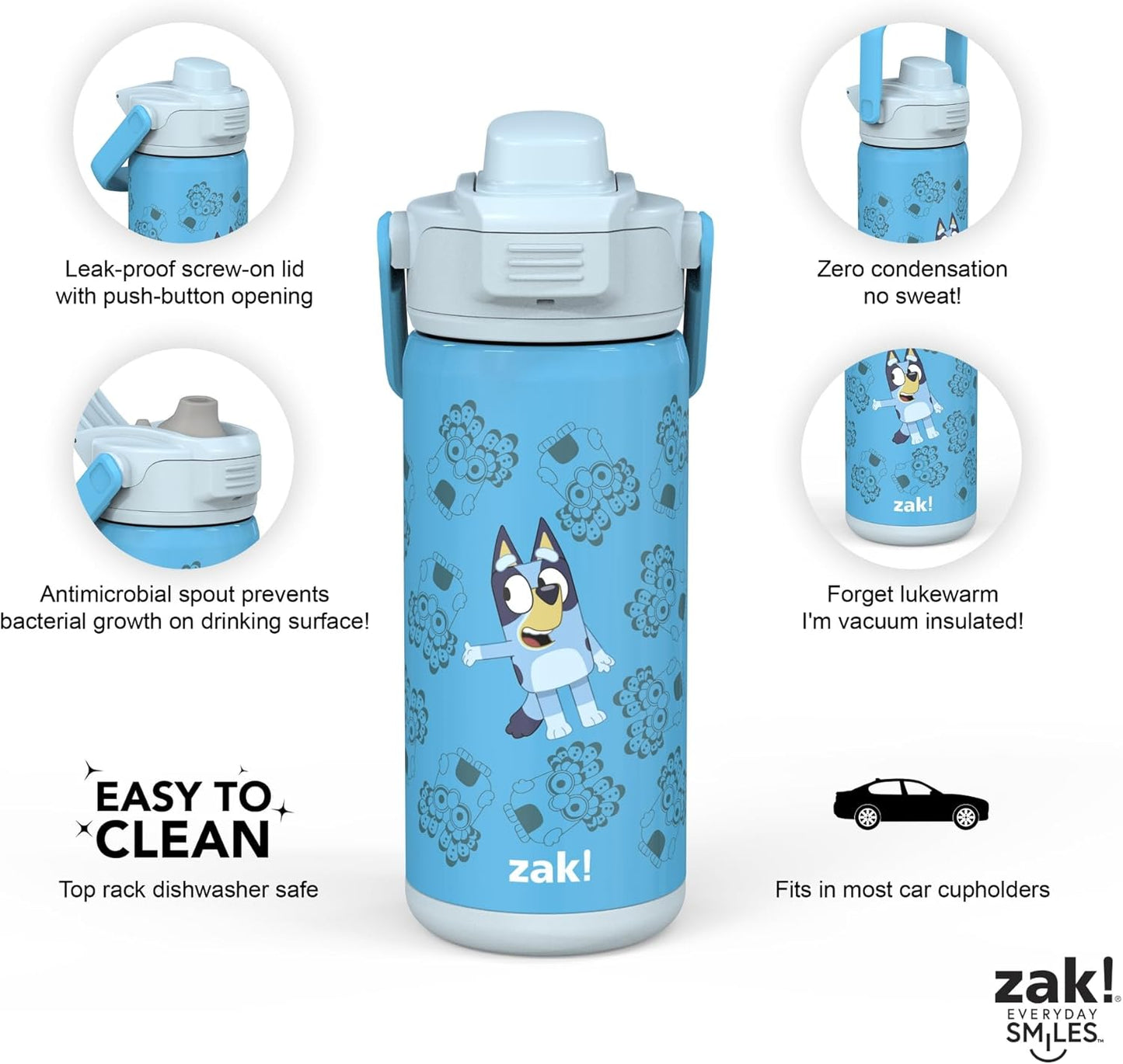 Zak Botella aislada, acero inoxidable, 14 onzas