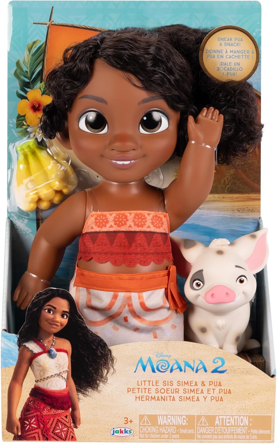 Disney Moana 2 Little Sis Simea Doll & Pua Figure