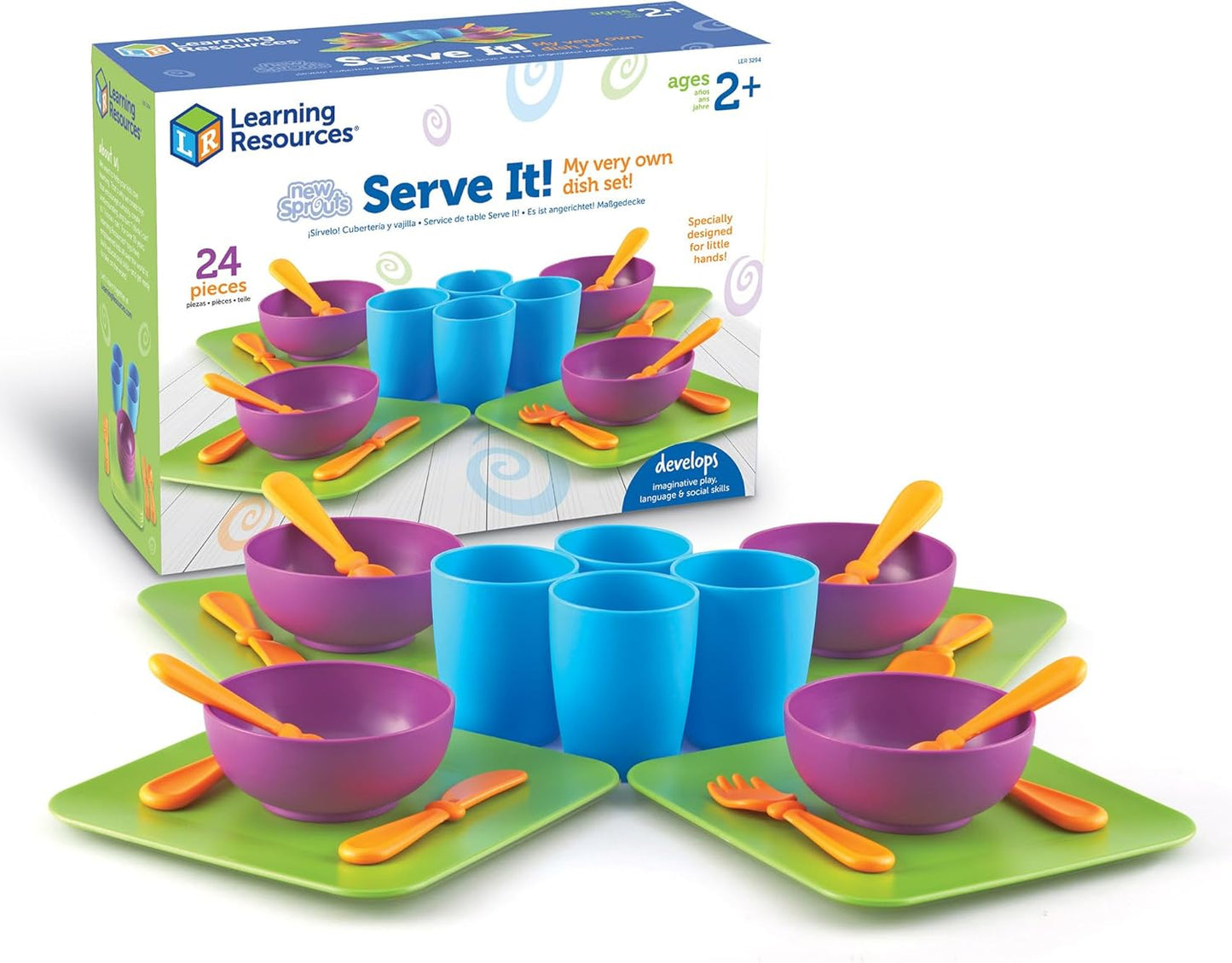 Learning Resources Set de platos de 24 piezas