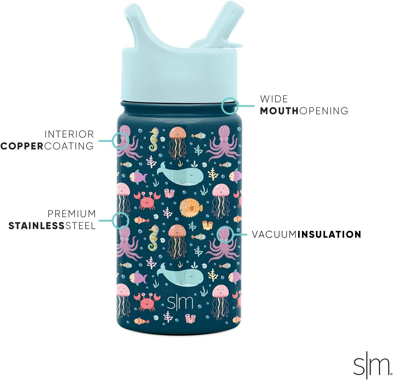 Simple Modern - Botella de agua acero inoxidable