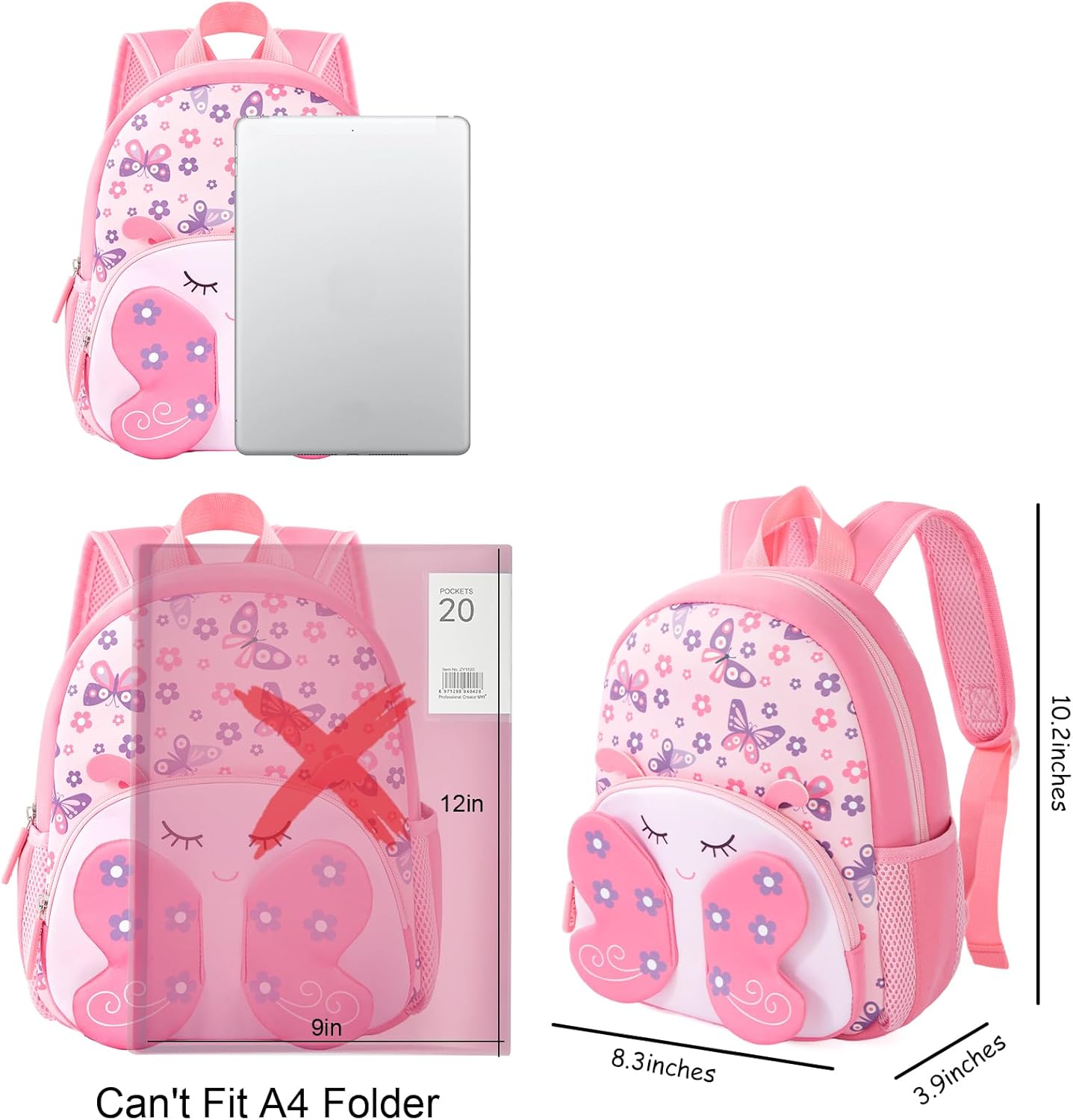 Mochila preescolar 10.2 Pulgadas de alto