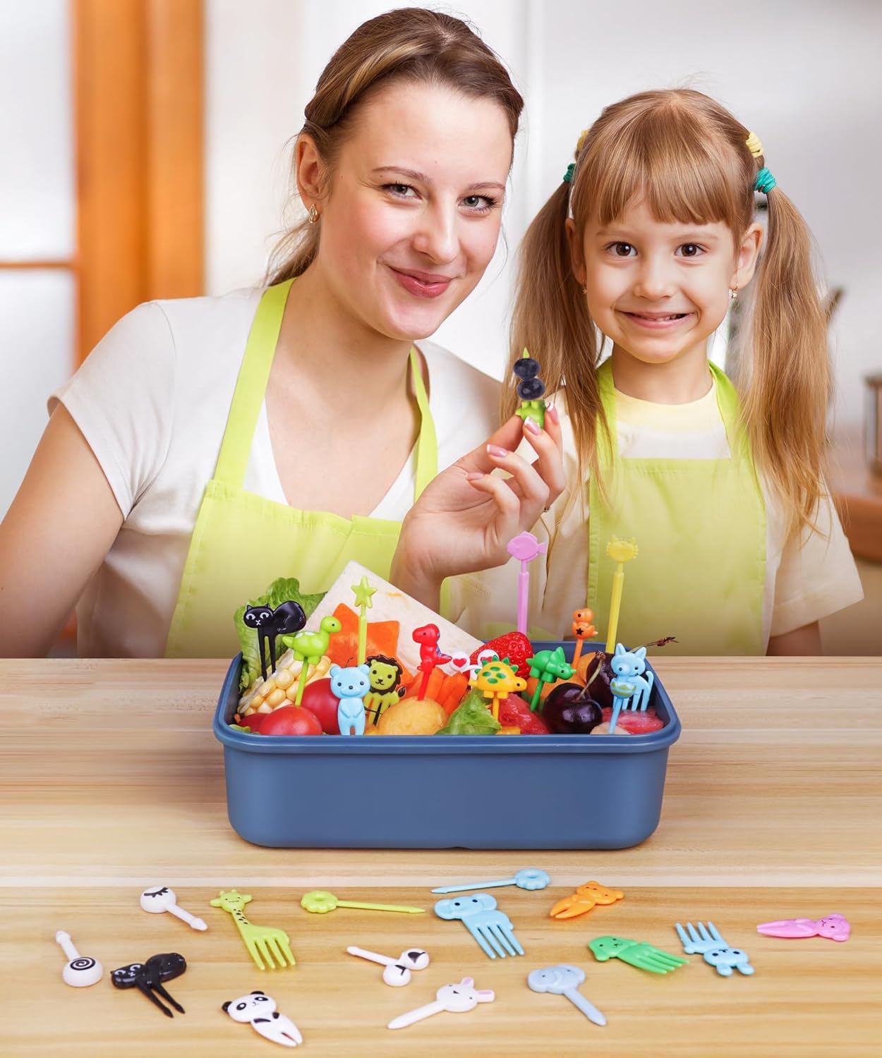 160PCS Mini tenedores para meriendas creativas