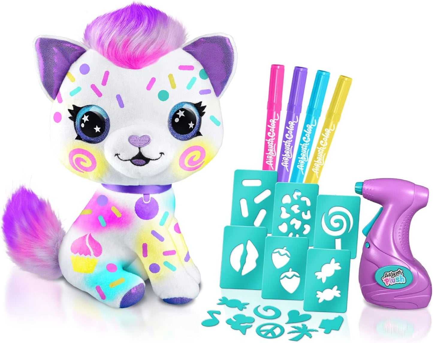 Canal Toys Personaliza el gatito grande de peluche con aerógrafo. Decora, lava, repite.