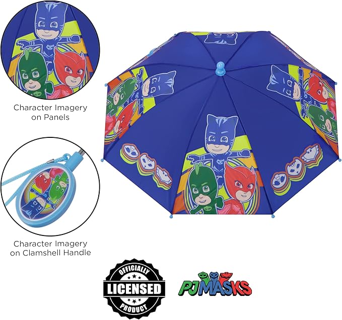 Juego de paraguas y poncho Pj Masks