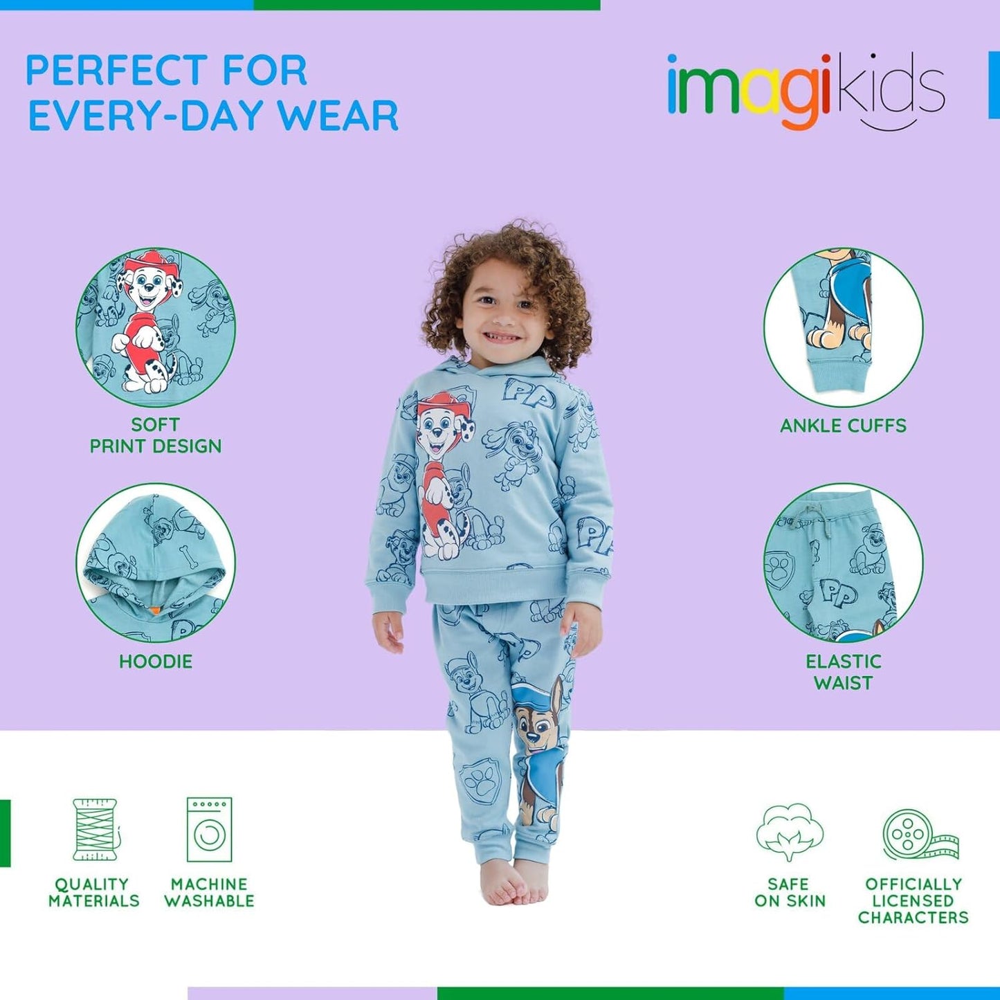 Nickelodeon Paw Patrol - Conjunto de sudadera con capucha y pantalones