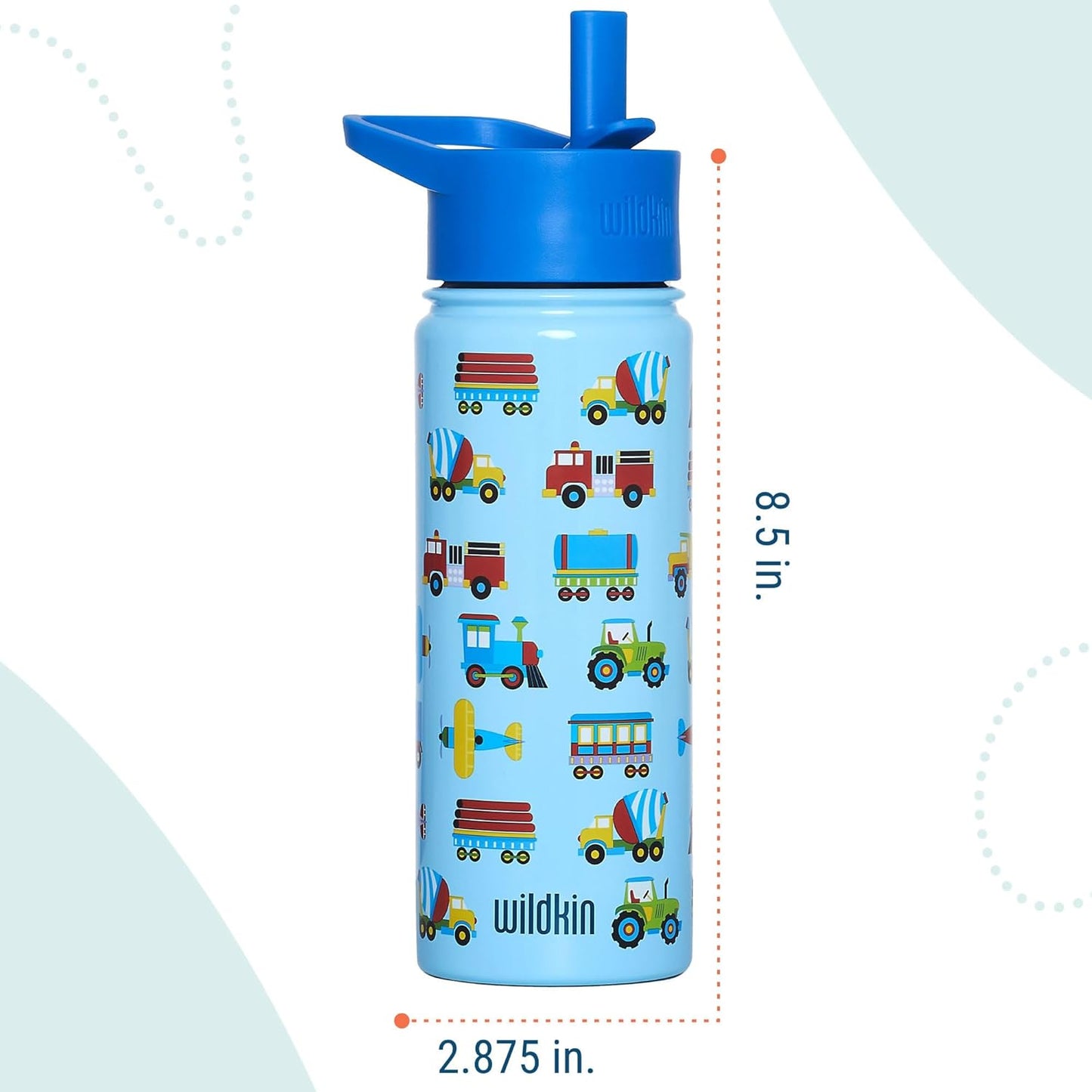 Wildkin Botella de agua de acero inoxidable 18 onzas