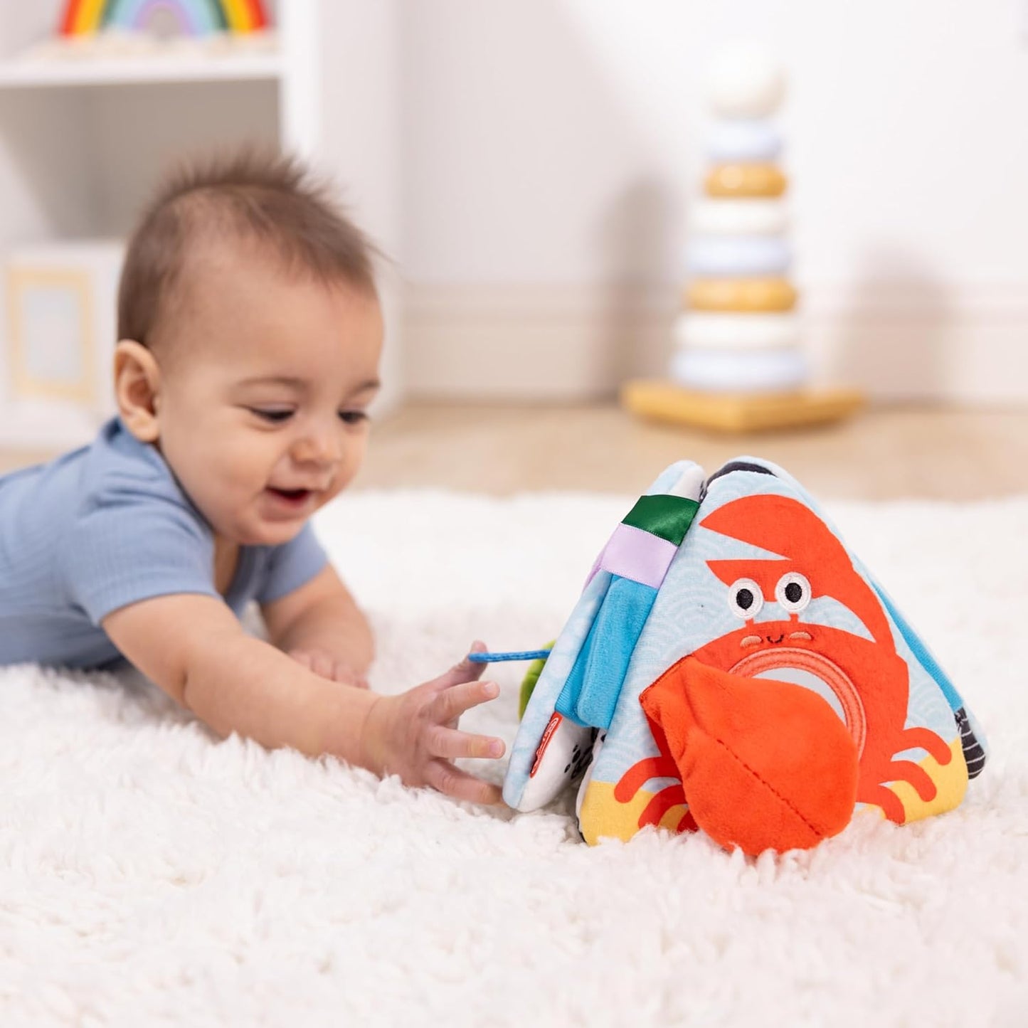Melissa & Doug - Juguete para bebé, suave juguete sensorial con texturas, espejo