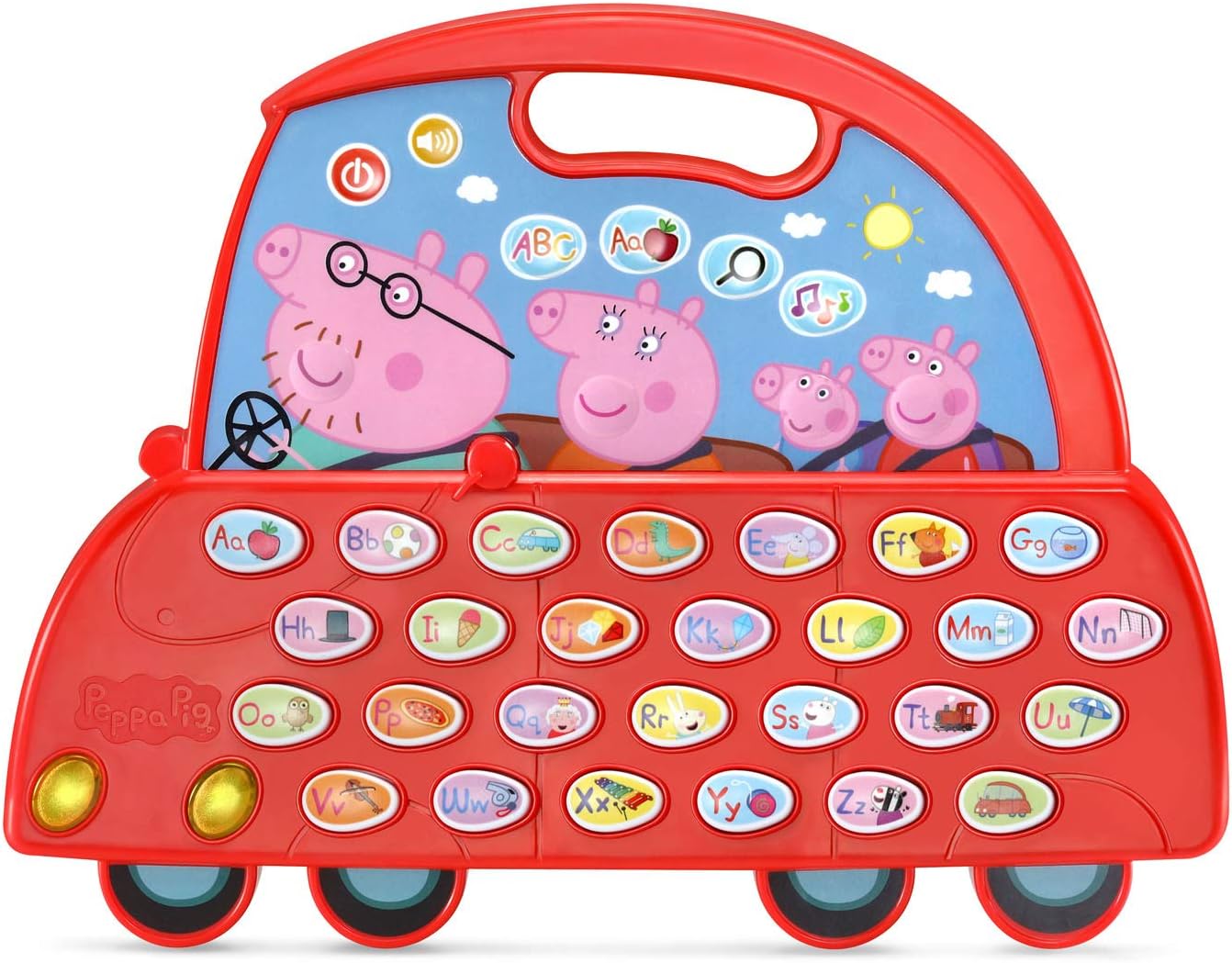 VTech Peppa Pig Learn and Go - Coche alfabeto, color rojo