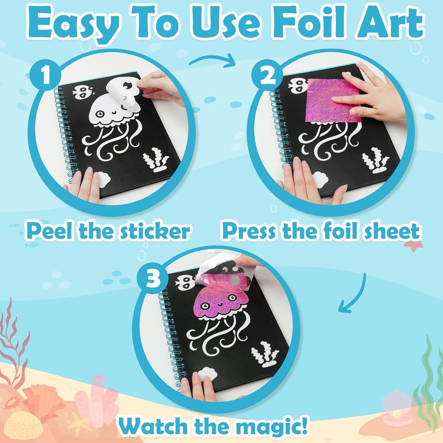 Kit de manualidades con papel de aluminio