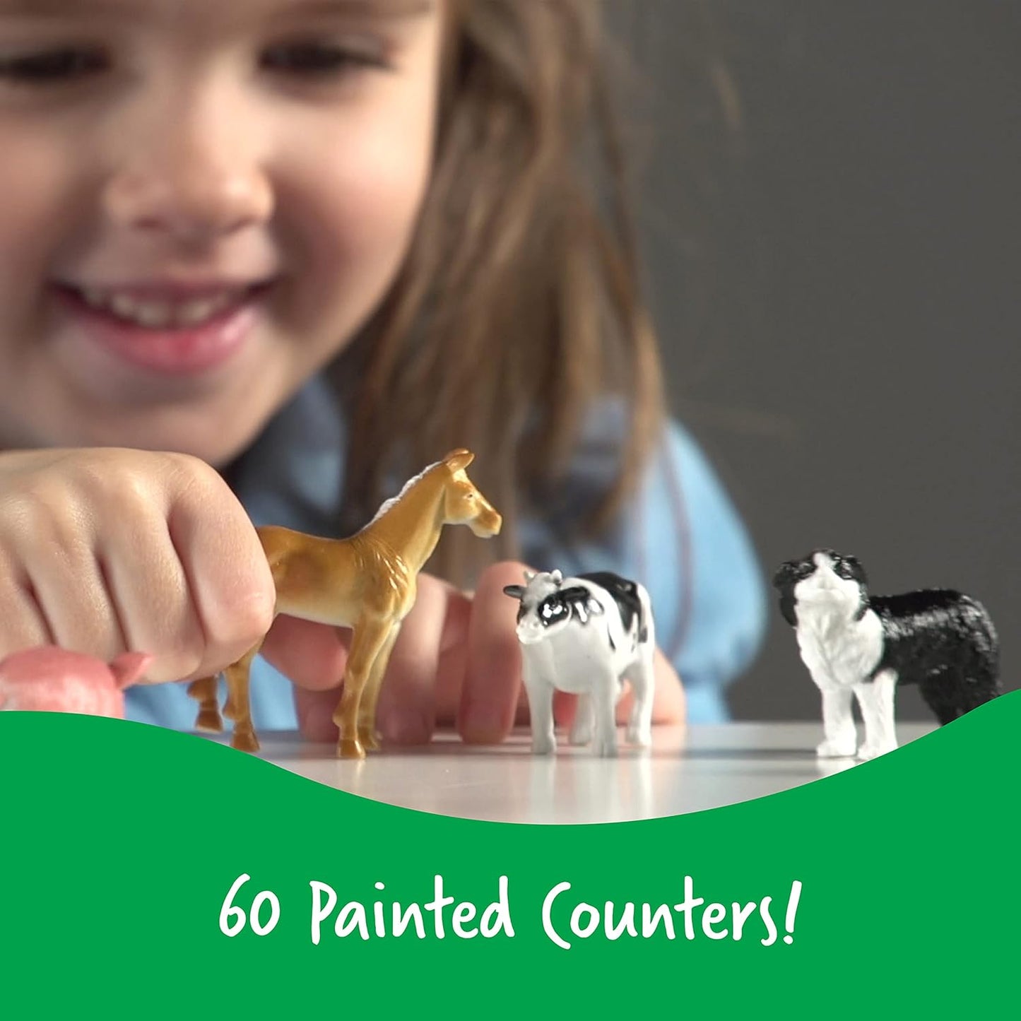 Learning Resources - Juego de 60 figuras Animales de Granja
