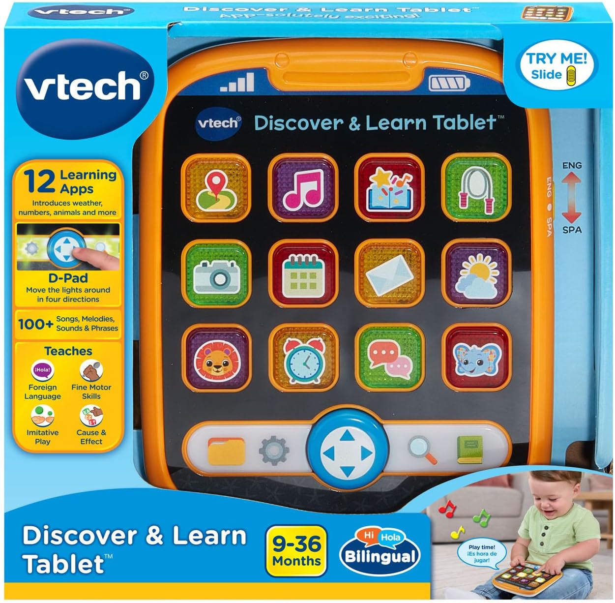 VTech Descubra y aprenda la tableta con aplicaciones Bilingüe