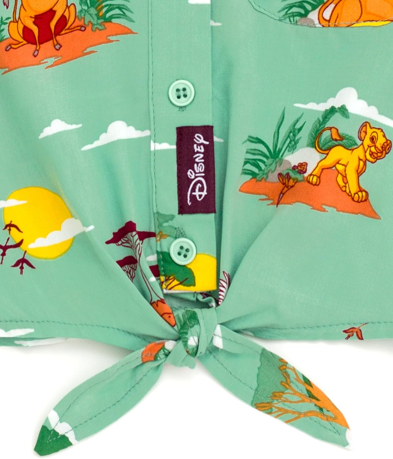 Camisa hawaiana con botones de Simba Nala Timon Pumbaa Mufasa Zazu