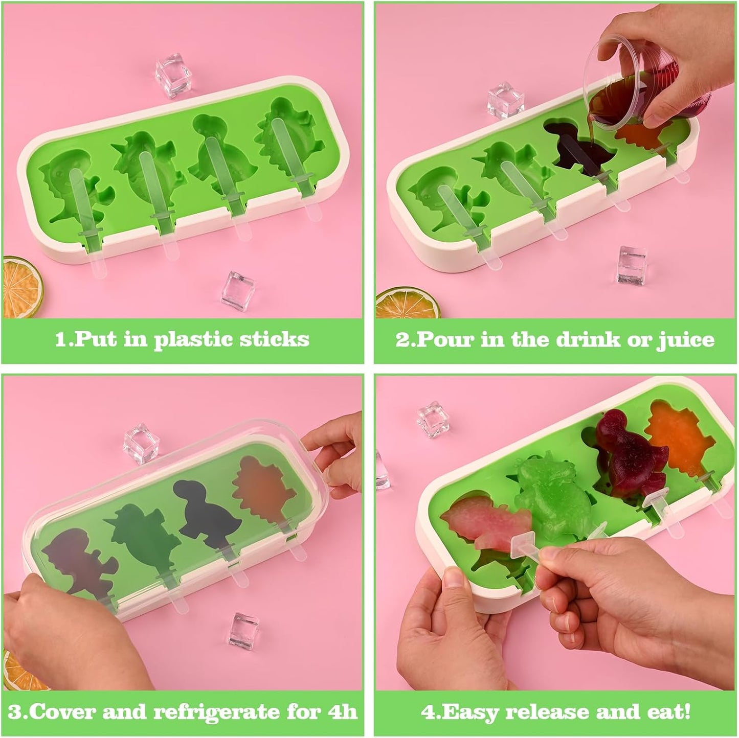 Molde de silicona para helados, meriendas creativas