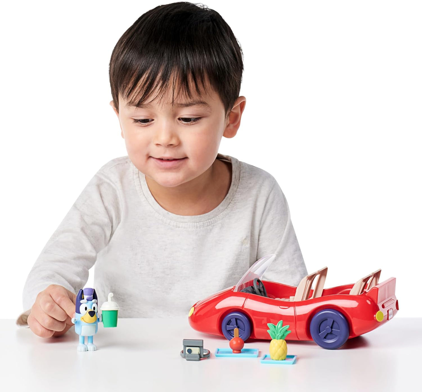 Bluey Paquete de vehículos y figuras, Escape Convertible con figura